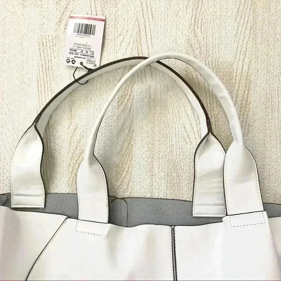 Mango Touch White Leather Tote Hobos Bag NWT - Picture 6 of 8